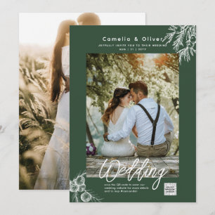Invitación a la boda fotográfica JUNIPER GREEN Mod