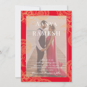 Invitación a la boda fotográfica Mehndi