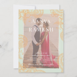 Invitación a la boda fotográfica Mehndi