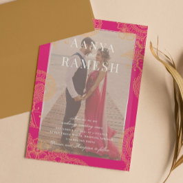 Invitación a la boda fotográfica Mehndi