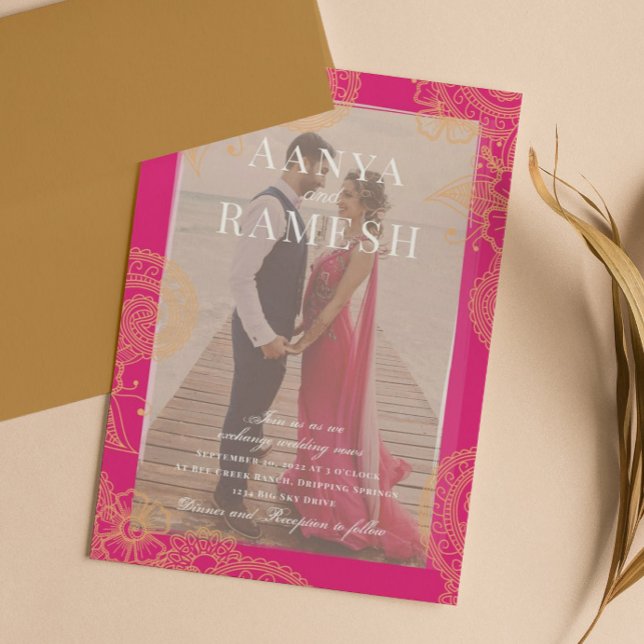 Invitación a la boda fotográfica Mehndi (Subido por el creador)