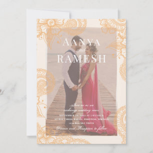 Invitación a la boda fotográfica Mehndi