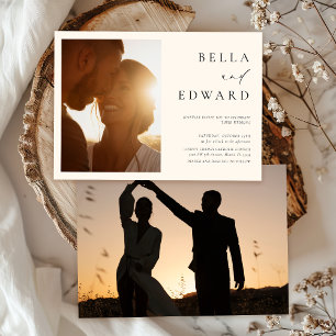 Invitación a la boda fotográfica Minimalista de Bo
