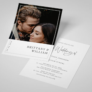 Invitación a la boda fotográfica minimalista - Mod