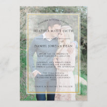 Invitación a la boda fotográfica moderna