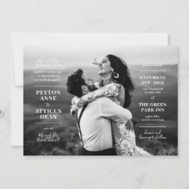 Invitación a la boda fotográfica moderna
