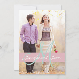 Invitación a la boda fotográfica moderna| Pink Min