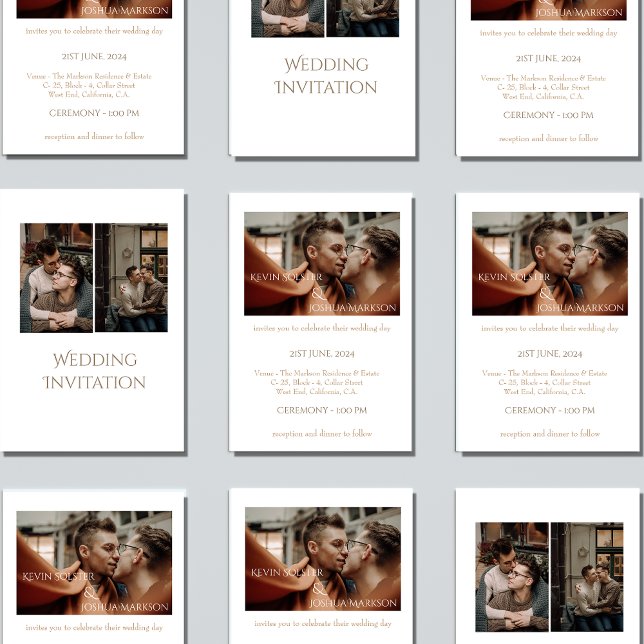 Invitación a la boda fotográfica personalizado (Subido por el creador)