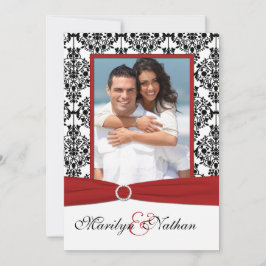 Invitación a la boda fotográfica Red, White y Blac