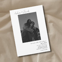 Invitación a la boda fotográfica simple 001