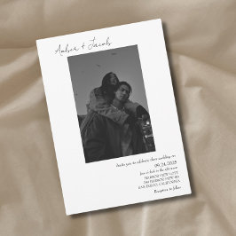 Invitación a la boda fotográfica simple 001
