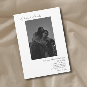 Invitación a la boda fotográfica simple 001