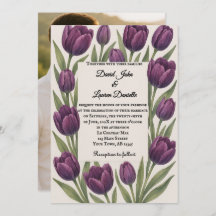 Invitación a la boda fotográfica Tulip Heirloom