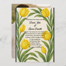 Invitación a la boda fotográfica Tulip Reverie