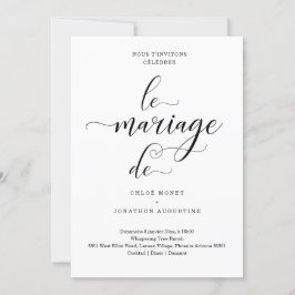 Invitación a la boda francesa