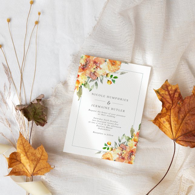 Invitación a la boda fronteriza de las flores de o (Subido por el creador)