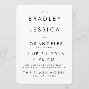 Invitación a la boda Futura Moderna 5x7