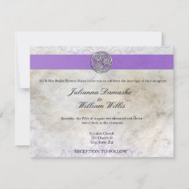 Invitación a la boda gaélica celta en Triskelion