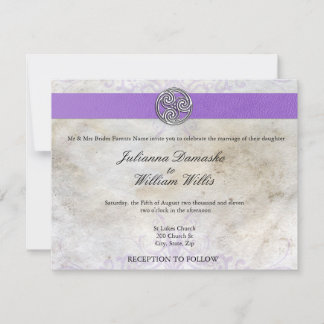 Invitación a la boda gaélica celta en Triskelion