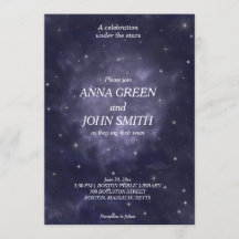 Invitación a la boda galaxia moderna y única noche