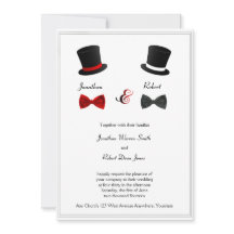 Invitación a la boda gay de los mejores sombreros 