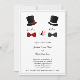 Invitación a la boda gay de los mejores sombreros 