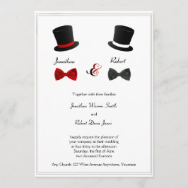Invitación a la boda gay de los mejores sombreros