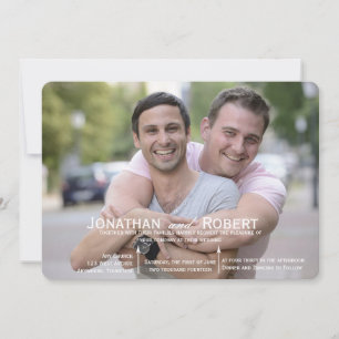 Invitación a la boda gay de los rincones redondead