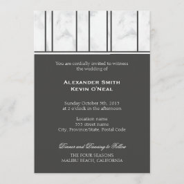 Invitación a la boda gay de mármol