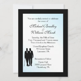 Invitación a la boda gay de un día precioso