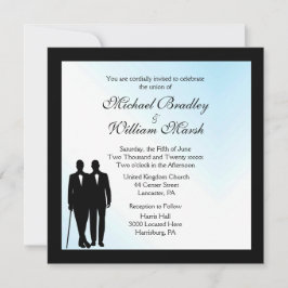 Invitación a la boda gay de un día precioso