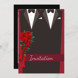 Invitación a la boda gay en Tuxedo Negro