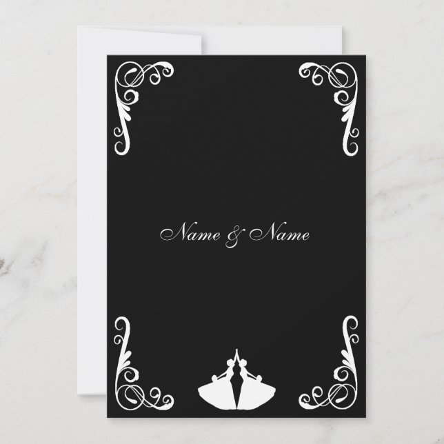 Invitación a la boda gay - Lesbiana - Dos novias (Anverso)