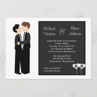 Invitación a la boda gay Tuxedo