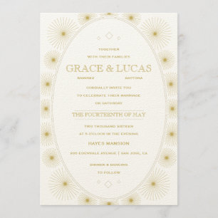 Invitación a la Boda Geométrica Moderna