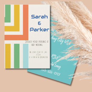 Invitación a la boda geométrica moderna