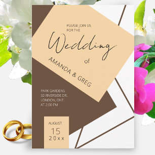 Invitación a la boda geométrica moderna