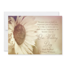 Invitación a la boda - Girasol - Efectos suaves
