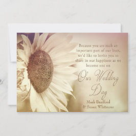 Invitación a la boda - Girasol - Efectos suaves