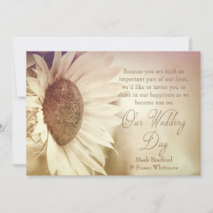 Invitación a la boda - Girasol - Efectos suaves