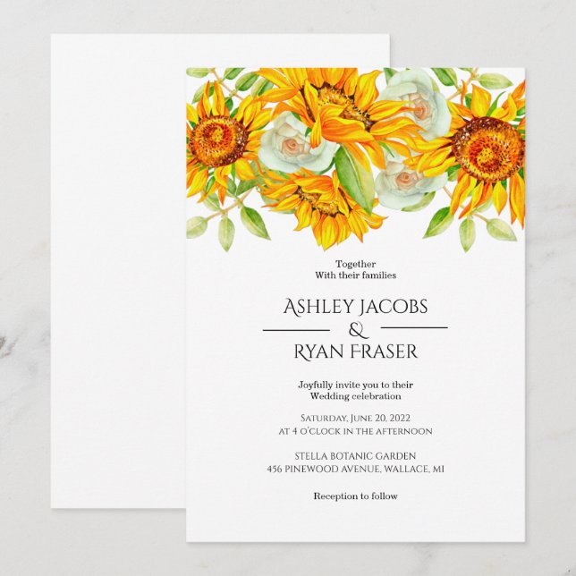 Invitación a la boda giratoria (Anverso / Reverso)