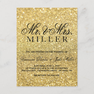 Invitación a la boda - Glam de oro