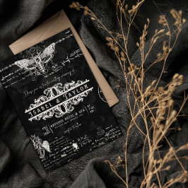 Invitación a la boda gótica alquimia única