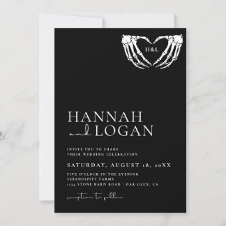 Invitación a la boda gótica, Boda de Halloween