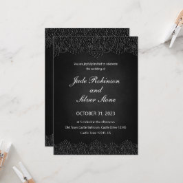 Invitación a la boda gótica de Black Lace, victori