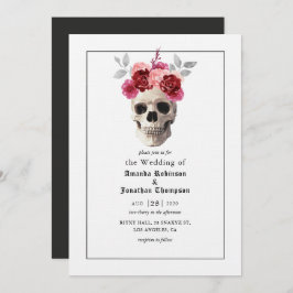 Invitación a la boda gótica de Halloween
