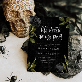 Invitación a la boda gótica de Halloween