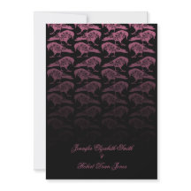 Invitación a la boda gótica de Purple Raven