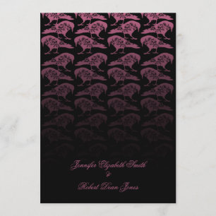 Invitación a la boda gótica de Purple Raven
