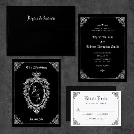 Invitación a la boda gótica del Clásico Negro